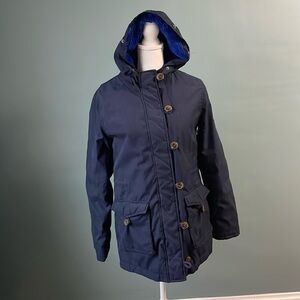 Prince & Fox Navy Utility Jacket Navy Blue Fleece Lined Full Zip Button Medium